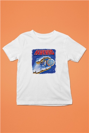 Hawkwind Baskılı Unisex Beyaz Çocuk Tişört