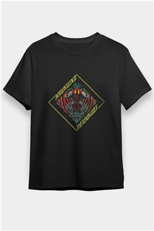 Hawkwind Baskılı Unisex Siyah Tişört