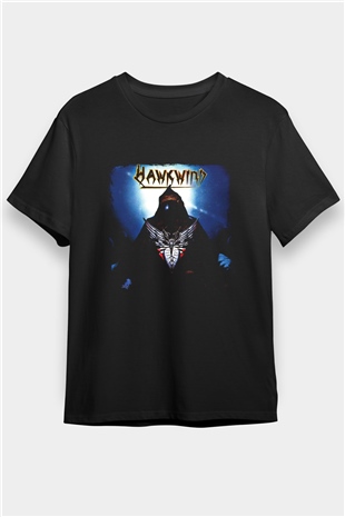 Hawkwind Baskılı Unisex Siyah Tişört