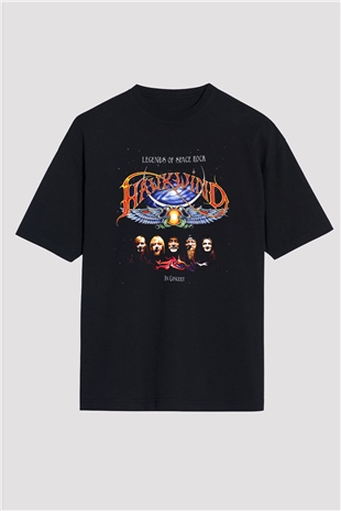Hawkwind Siyah Unisex Oversize Tişört T-Shirt