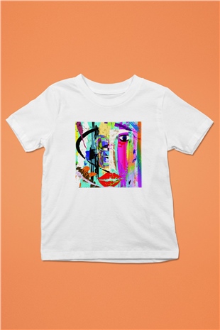 Hayat Baskılı Beyaz Unisex Çocuk Tişört