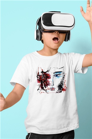 Hayat Baskılı Beyaz Unisex Çocuk Tişört