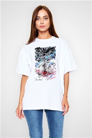 Hayat Beyaz Unisex Oversize Tişört T-Shirt