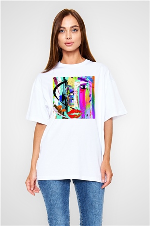 Hayat Beyaz Unisex Oversize Tişört T-Shirt