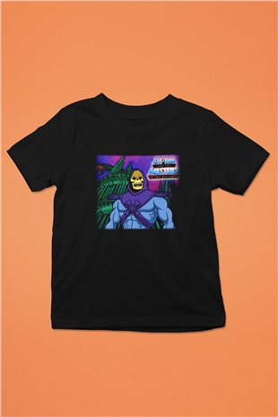 He-Man and the Masters of Universe Baskılı Siyah Unisex Çocuk Tişört