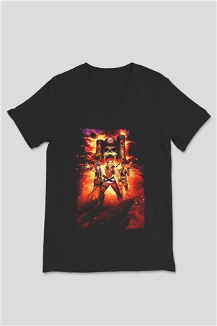 He-Man and the Masters of Universe Siyah Unisex  V Yaka Tişört