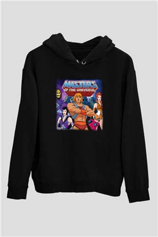 He-Man and the Masters of Universe Siyah Unisex Kapüşonlu Sweatshirt