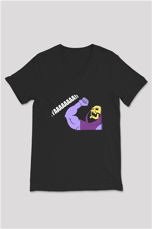 He-Man and the Masters of Universe Siyah Unisex V Yaka Tişört