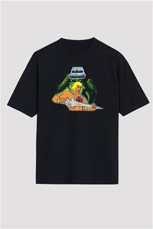 He-Man and the Masters of Universe Siyah Unisex Oversize Tişört