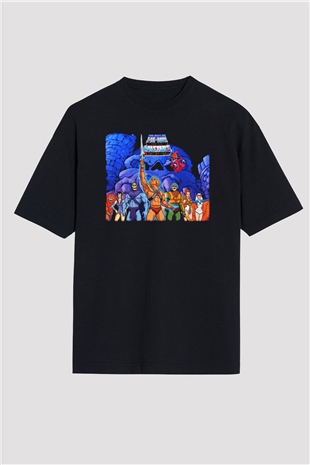 He-Man and the Masters of Universe Siyah Unisex Oversize Tişört
