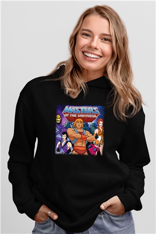 He-Man and the Masters of Universe Siyah Unisex Kapüşonlu Sweatshirt