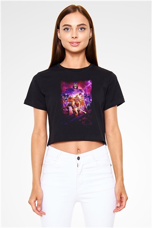 He-Man and the Masters of Universe Siyah   Crop Top Tişört