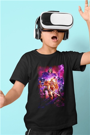 He-Man and the Masters of Universe Siyah Unisex  Çocuk Tişört