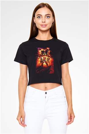 He-Man and the Masters of Universe Siyah   Crop Top Tişört