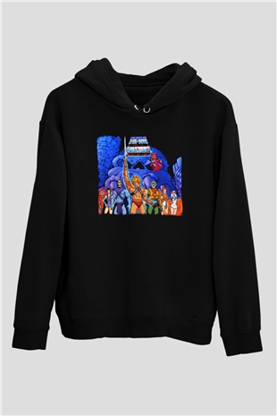 He-Man and the Masters of Universe Siyah Unisex Kapüşonlu Sweatshirt
