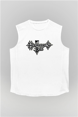 Headbangers Ball Beyaz Unisex Kolsuz Tişört