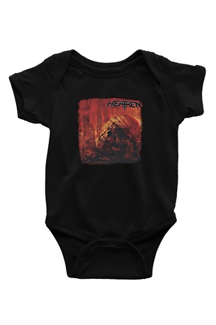 Heathen Baskılı Unisex Siyah Bebek Body - Zıbın