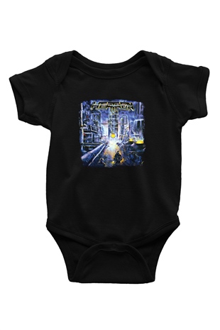 Heathen Baskılı Unisex Siyah Bebek Body - Zıbın