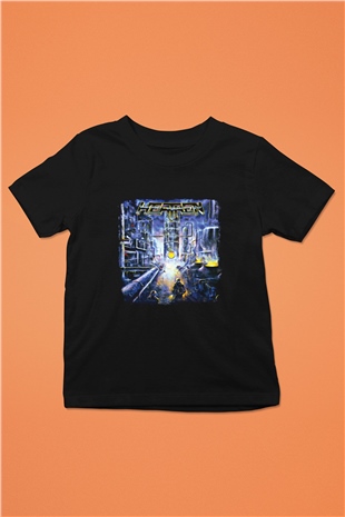 Heathen Baskılı Unisex Siyah Çocuk Tişört