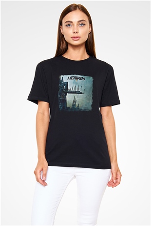 Heathen Baskılı Unisex Siyah Tişört