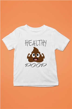 Heathy Baskılı Unisex Beyaz  Çocuk Tişört