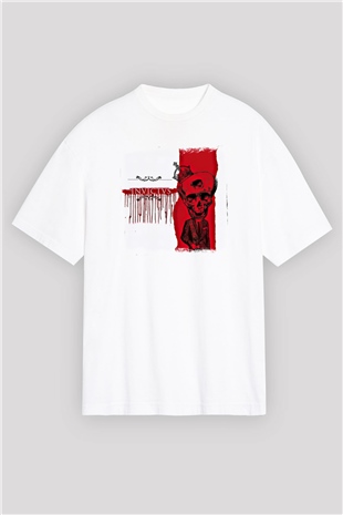 Heaven Shall Burn Baskılı Unisex Beyaz Oversize Tişört