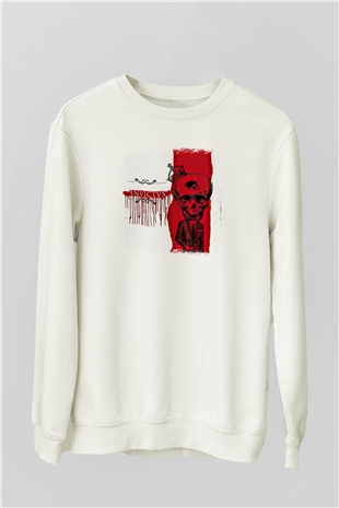 Heaven Shall Burn Baskılı Unisex Beyaz Sweatshirt