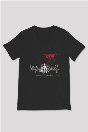 Heaven Shall Burn Baskılı Unisex Siyah V Yaka Tişört