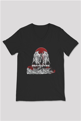 Heaven Shall Burn Siyah Unisex V Yaka Tişört T-Shirt
