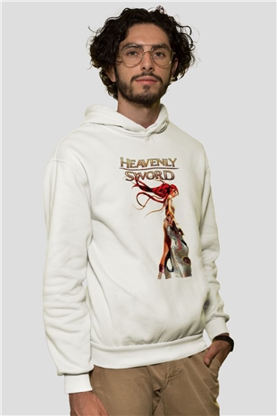 Heavenly Sword Beyaz Unisex Hoodie
