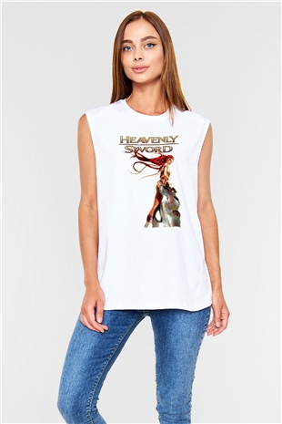 Heavenly Sword Beyaz Unisex Kolsuz Tişört