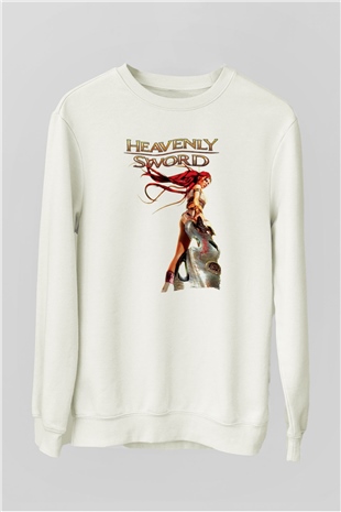 Heavenly Sword Beyaz Unisex Sweatshirt