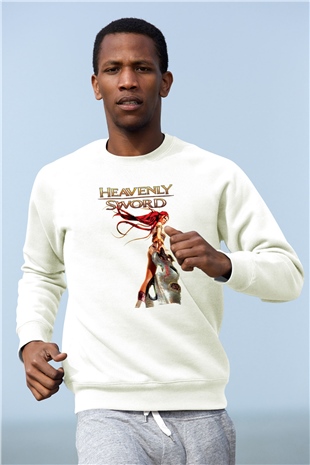 Heavenly Sword Beyaz Unisex Sweatshirt