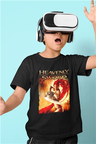 Heavenly Sword Siyah Unisex Çocuk Tişört