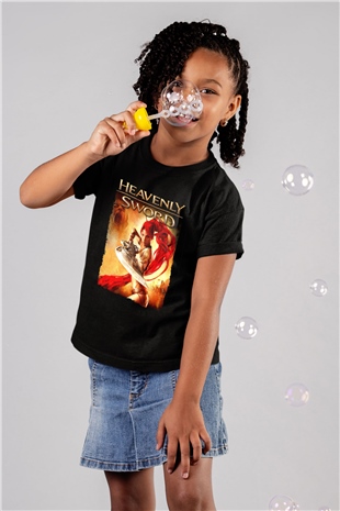 Heavenly Sword Siyah Unisex Çocuk Tişört