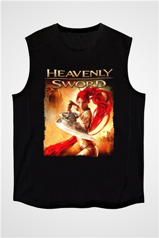 Heavenly Sword Siyah Unisex Kolsuz Tişört
