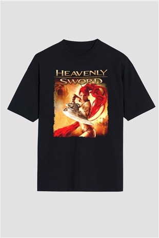 Heavenly Sword Siyah Oversize Tişört Oversize T-shirt