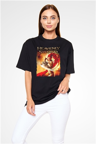 Heavenly Sword Siyah Oversize Tişört Oversize T-shirt