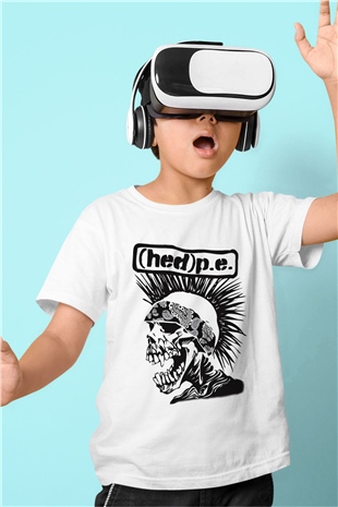 Hed PE Baskılı Beyaz Unisex Çocuk Tişört