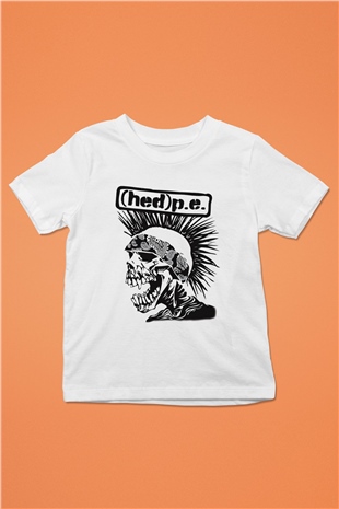 Hed PE Baskılı Beyaz Unisex Çocuk Tişört