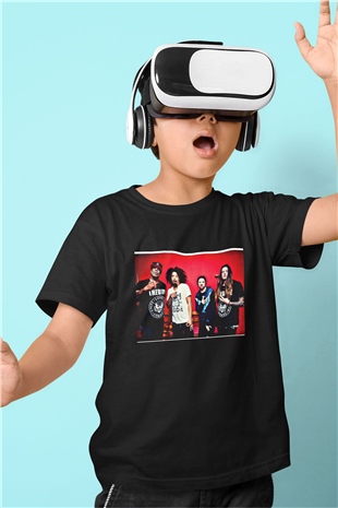 Hed PE Baskılı Unisex Siyah Çocuk Tişört