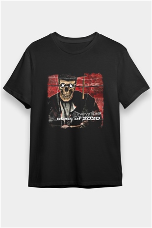Hed PE Baskılı Unisex Siyah Tişört