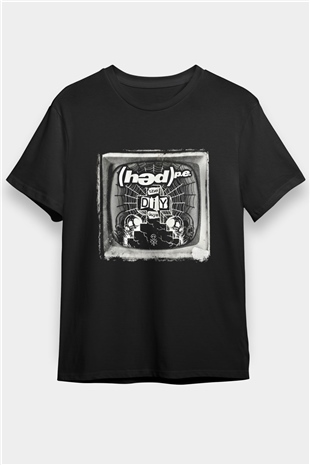 Hed PE Baskılı Unisex Siyah Tişört