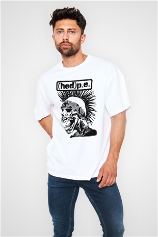 Hed PE Beyaz Unisex Oversize Tişört T-Shirt