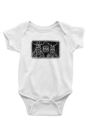 Heilung Baskılı Beyaz Unisex Bebek Body - Zıbın