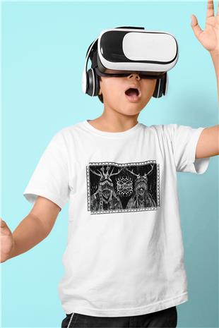 Heilung Baskılı Beyaz Unisex Beyaz Çocuk Tişört - Tshirt