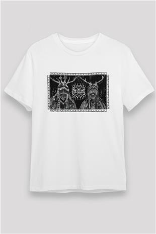 Heilung Baskılı Unisex Beyaz Tişört - Tshirt