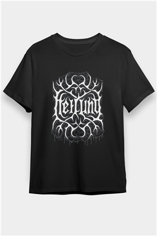 Heilung Baskılı Unisex Siyah Tişört - Tshirt