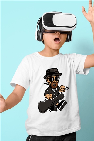 Heisenberg Gentleman Baskılı Unisex Beyaz Çocuk Tişört