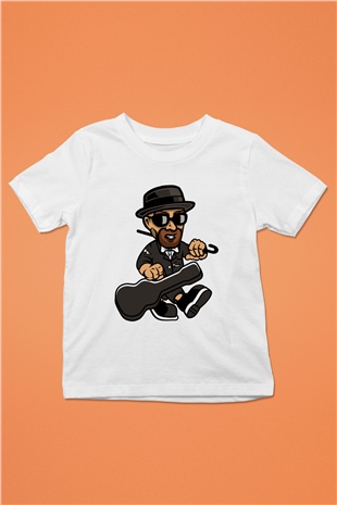 Heisenberg Gentleman Baskılı Unisex Beyaz Çocuk Tişört